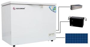 190L Solar Panel Charging Solar Deep Freezer for Home Use